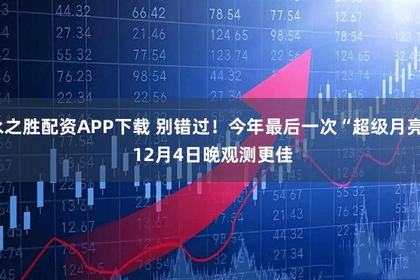 永之胜配资APP下载 别错过！今年最后一次“超级月亮”&#32;12月4日晚观测更佳